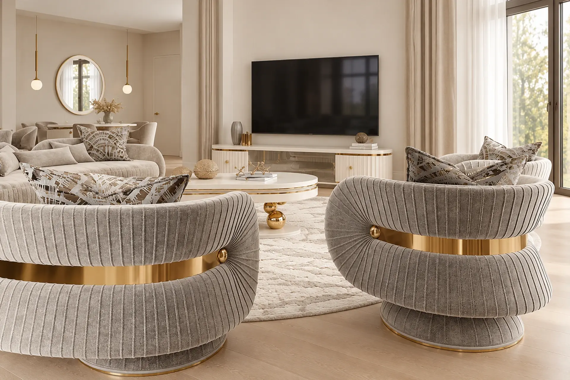 Arella Living Room Sofa Detail