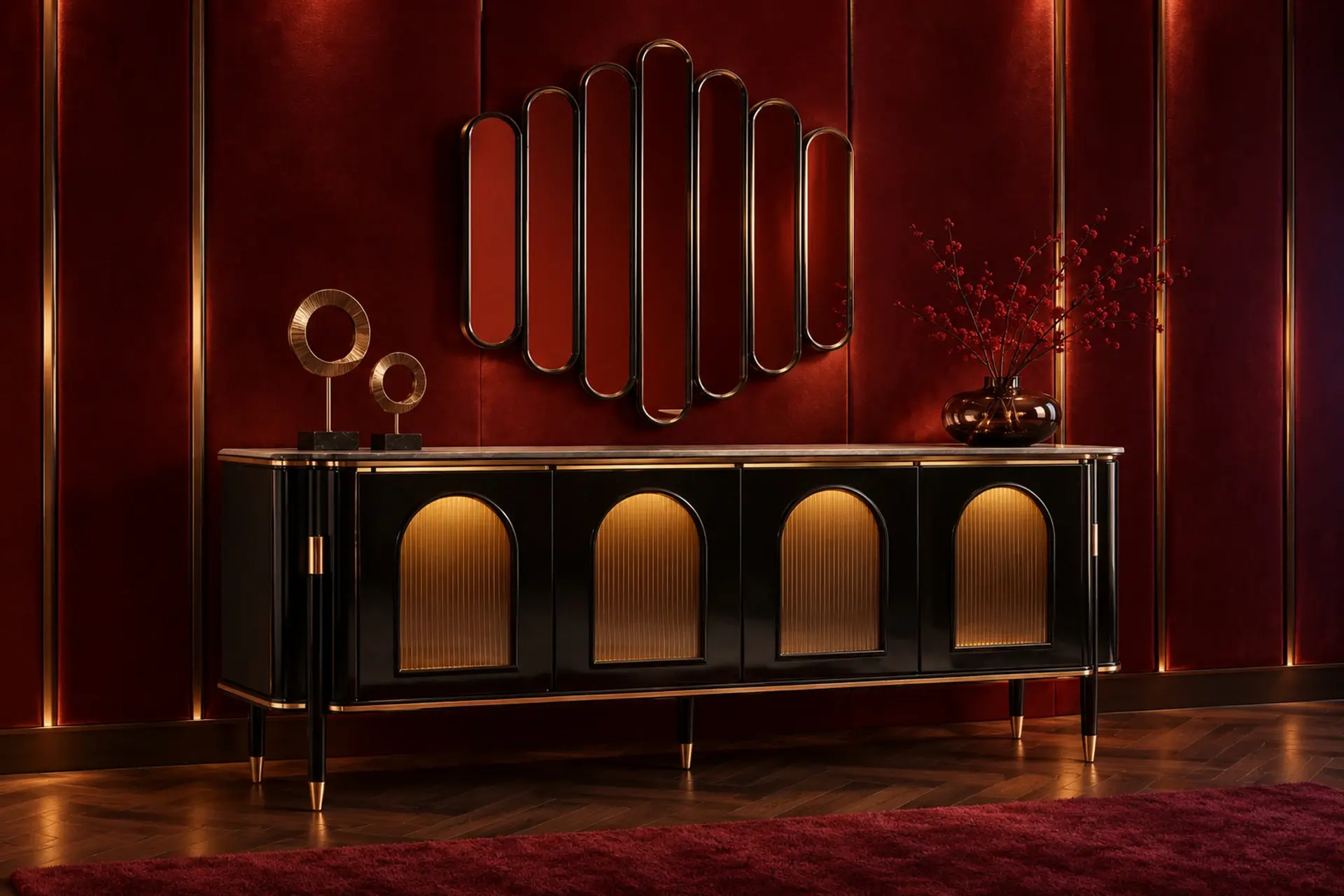 Izabel Dining Room Mirrored Console