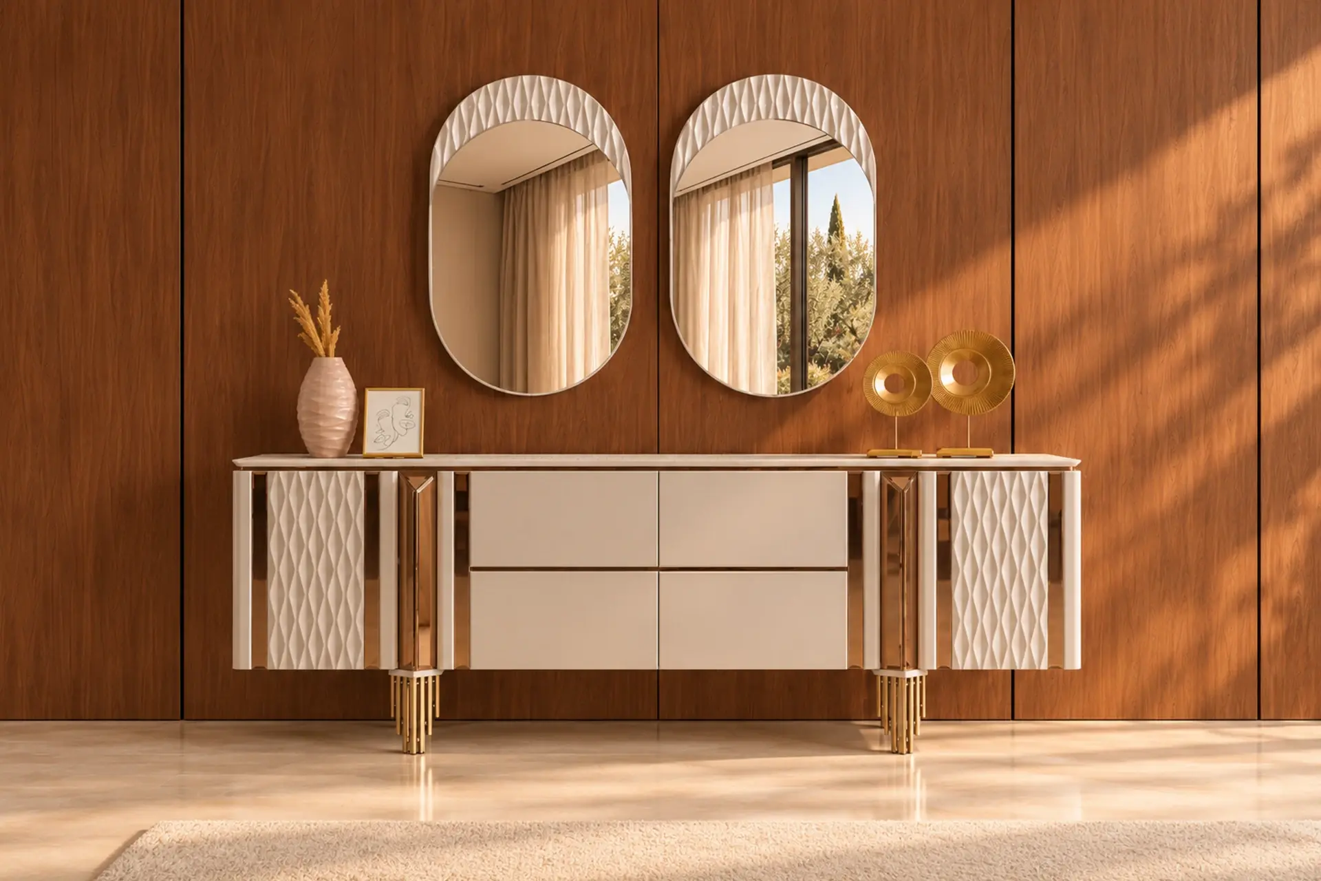 Jaguar Dining Room Mirrored Console