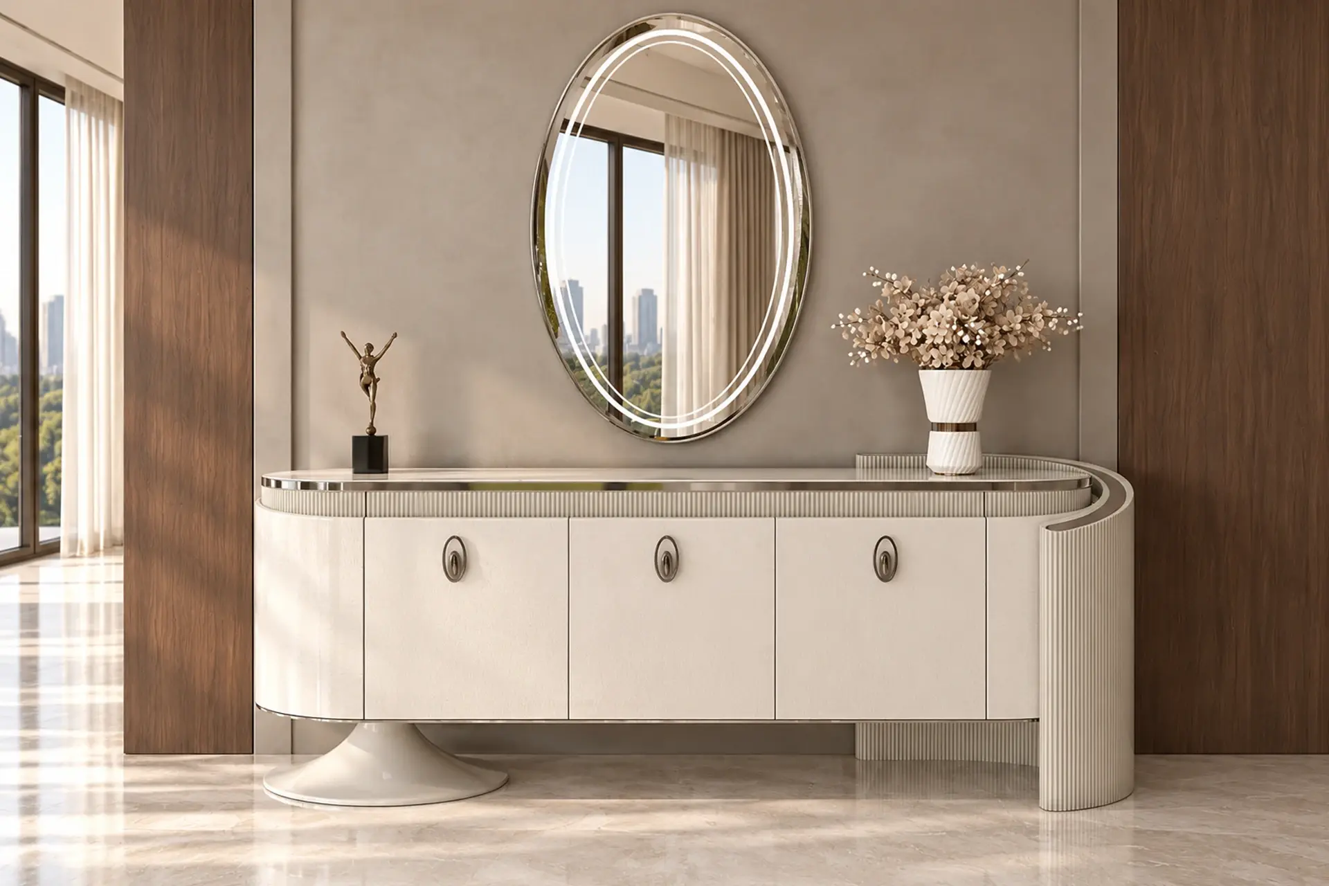 Modena Dining Room Mirrored Console