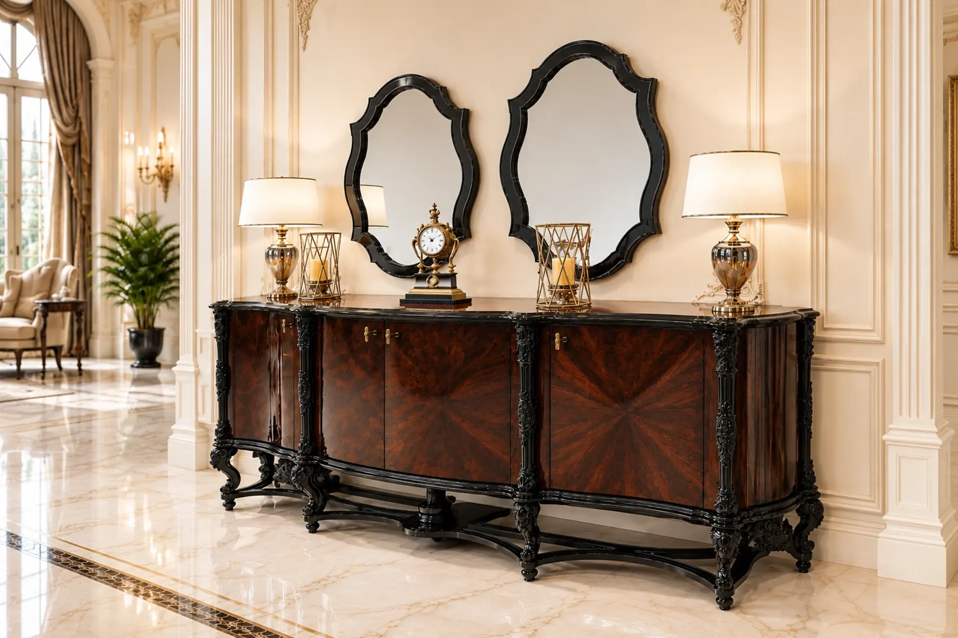 Queen Dining Room Mirrored Console