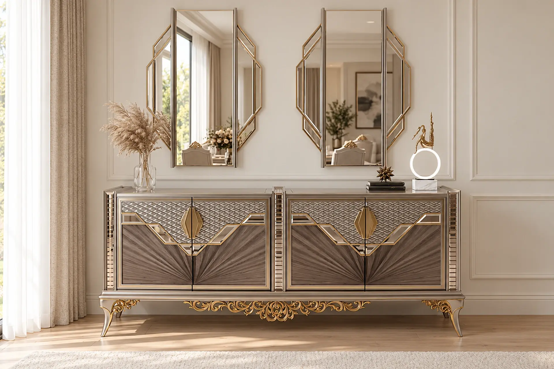 Saray Dining Room Mirrored Console