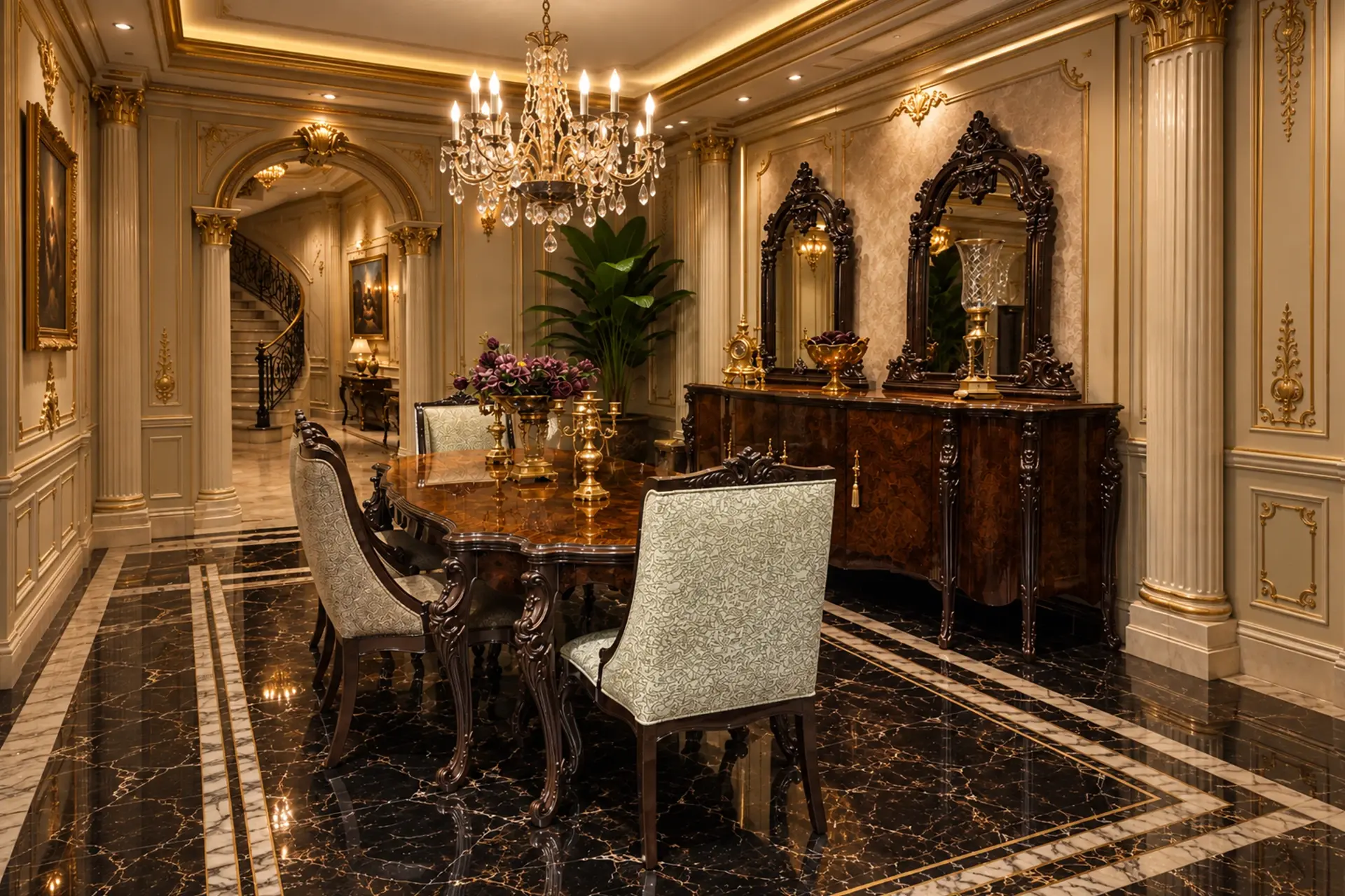 Valentino Dining Room Wide Angle