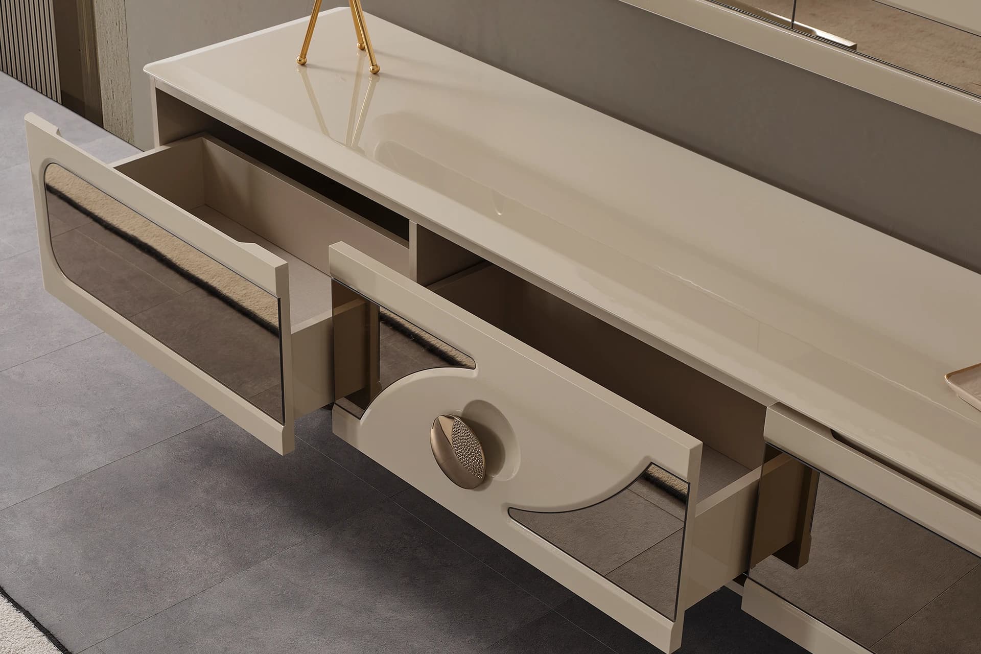 Lariel Living Room TV Stand Detail