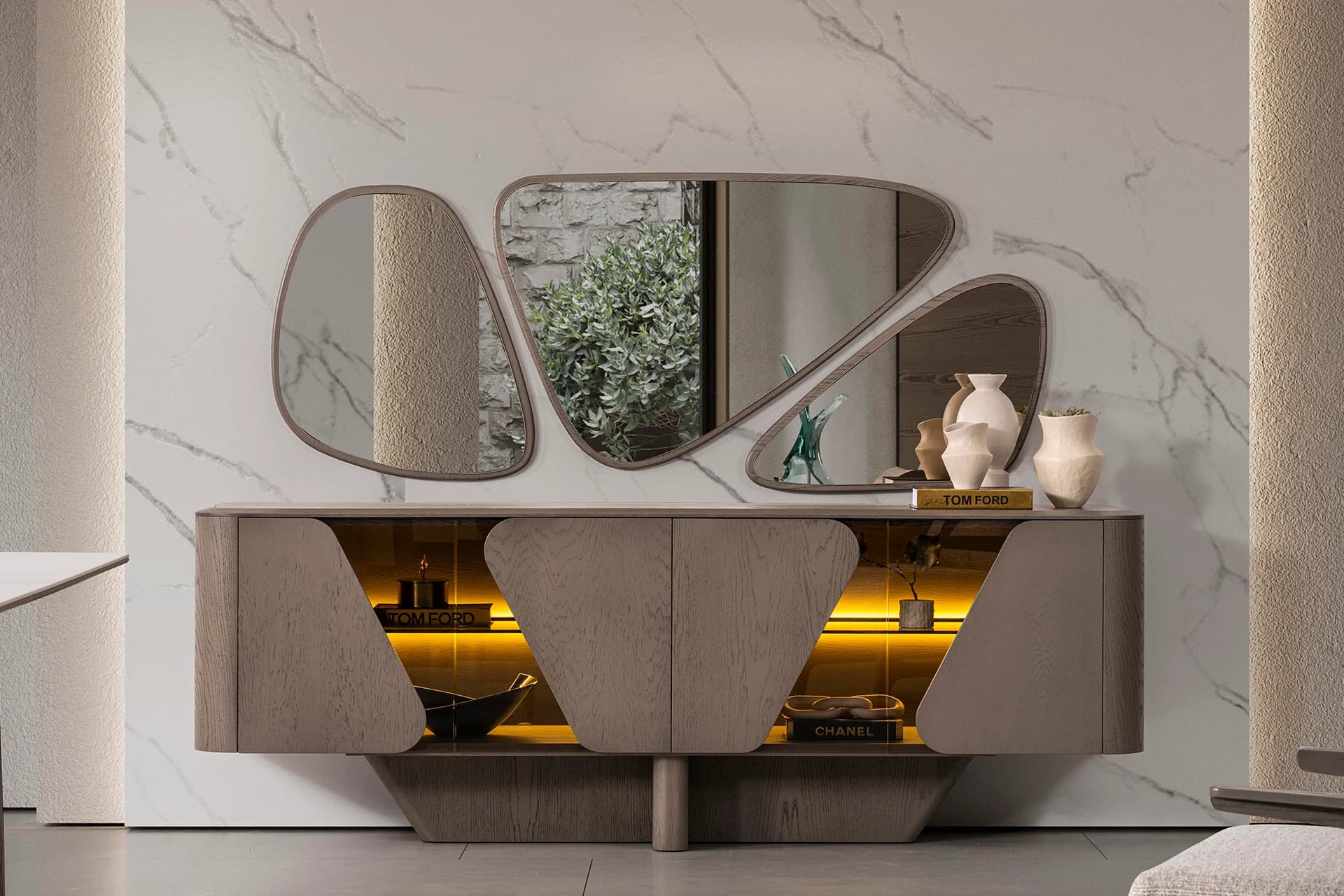 Rio Dining Room Mirrored Console