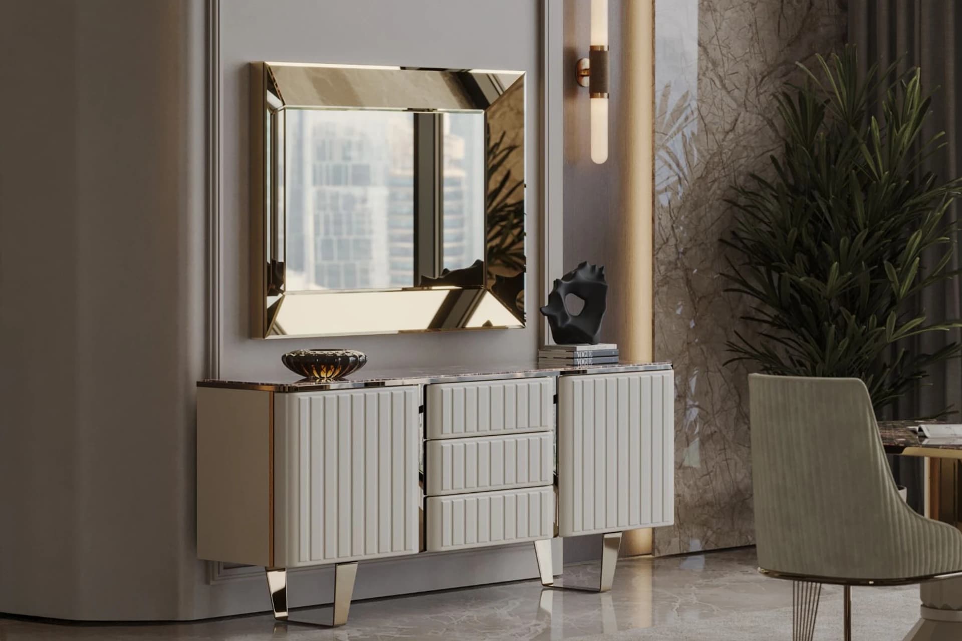 Joker Dining Room Mirrored Console