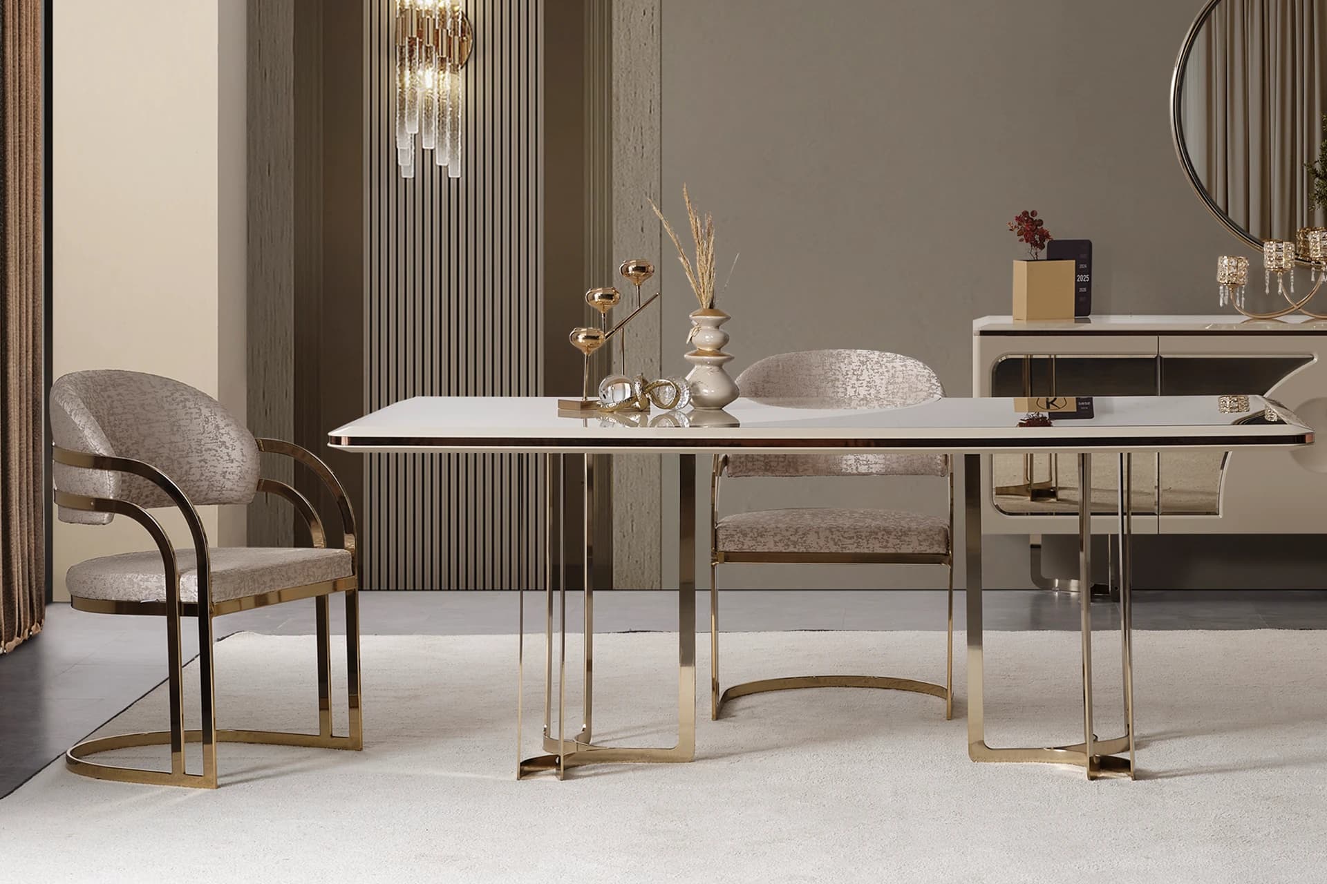 Lariel Dining Room Table and Chair
