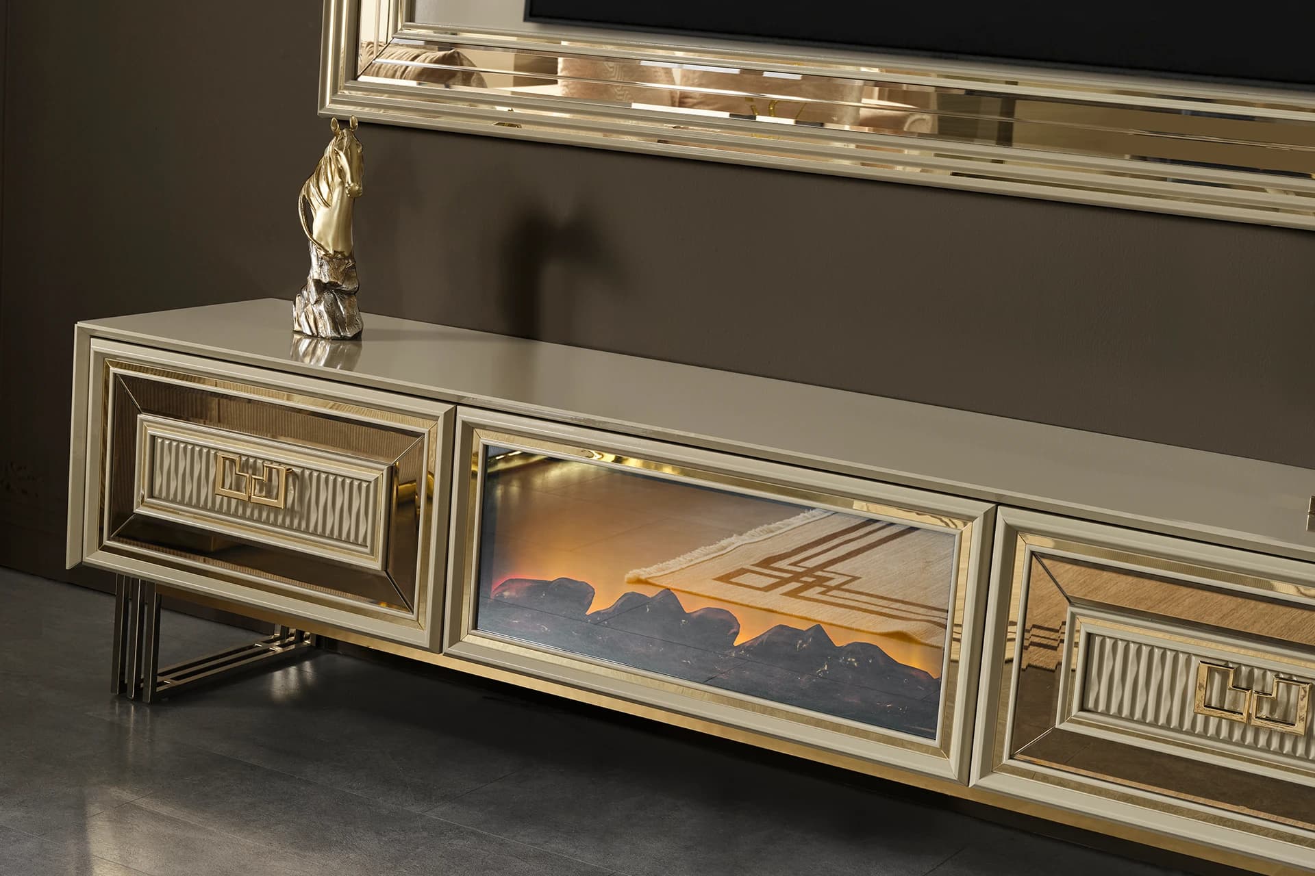 Aspendos Living Room TV Stand Detail