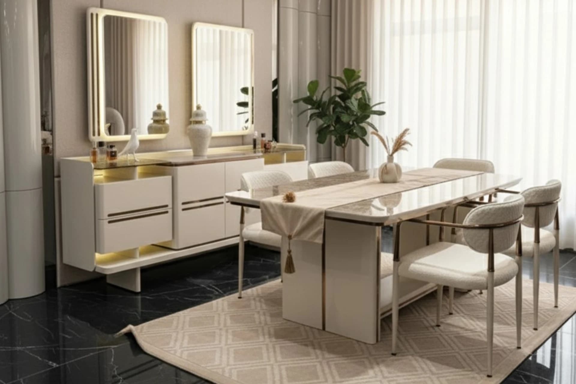 Luna Modern Yemek Odası Takımı