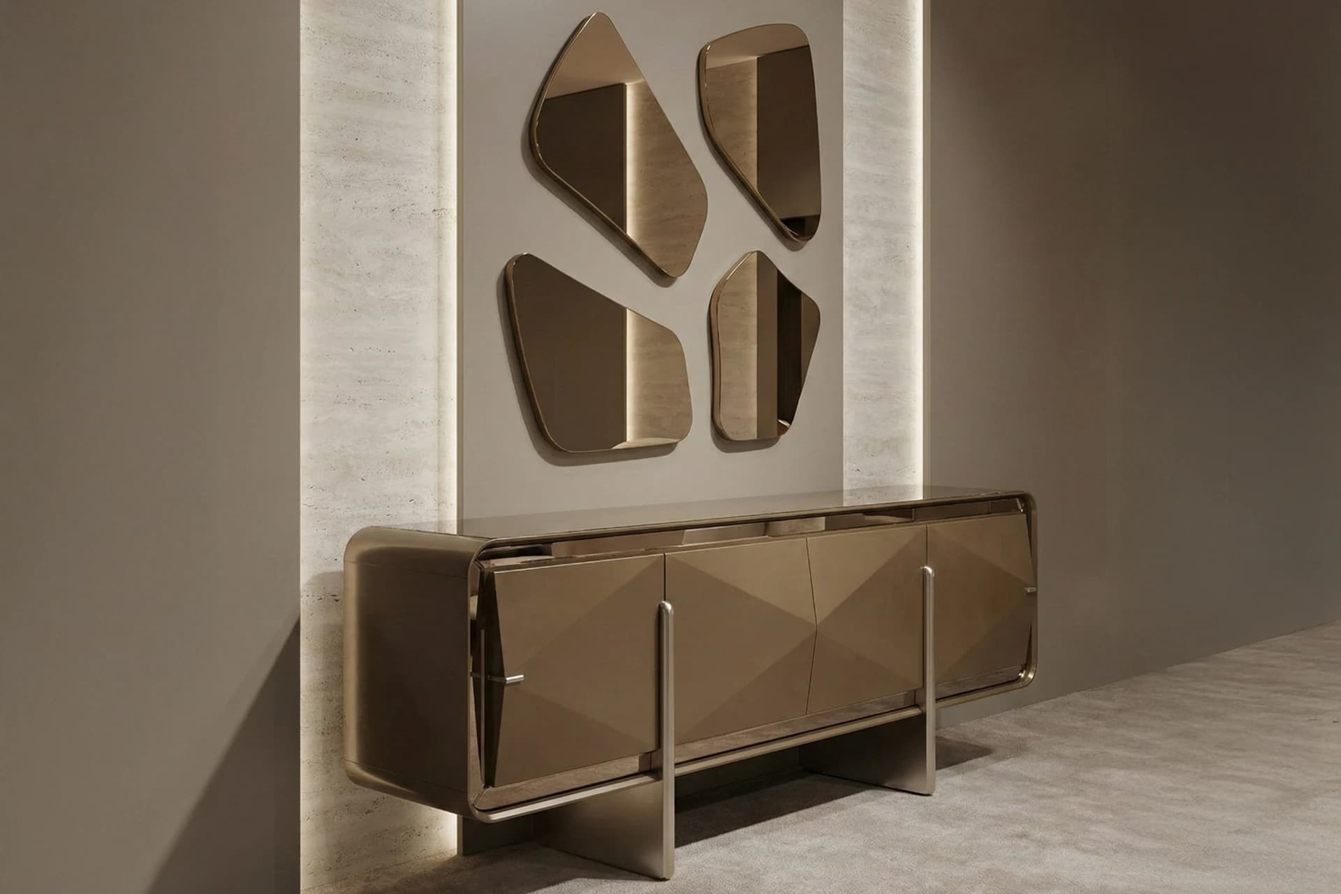 Monza Dining Room Mirrored Console